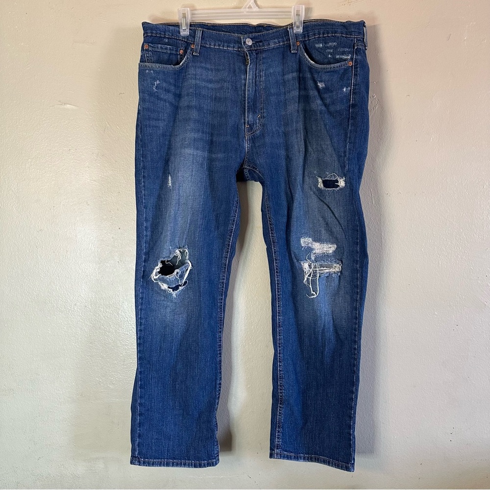 Men's Levi’s 541 Blue Distressed denim Jeans 40Wx32L cotton blend